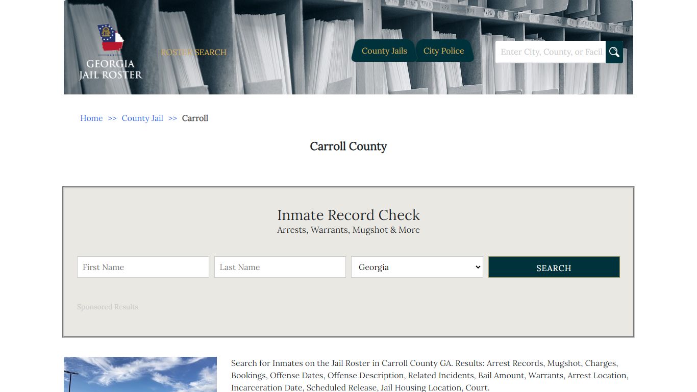 Carroll County | Georgia Jail Inmate Search